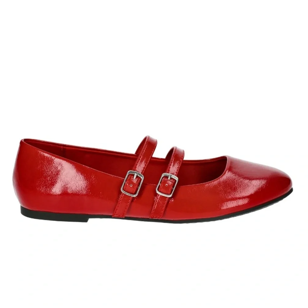 NWT! No Boundaries Women's Red Mary Jane Shoes Double Strap Size 10 - Picture 2 of 12
